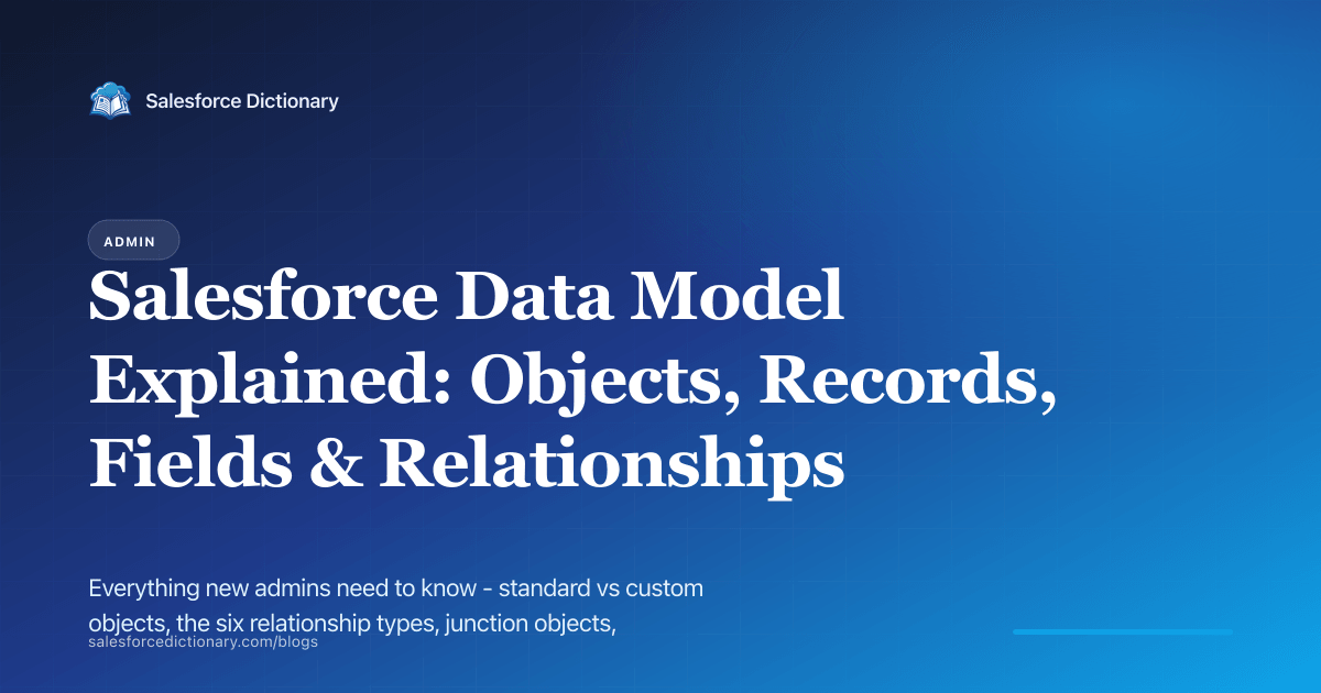 Salesforce Data Model Explained - beginner's guide
