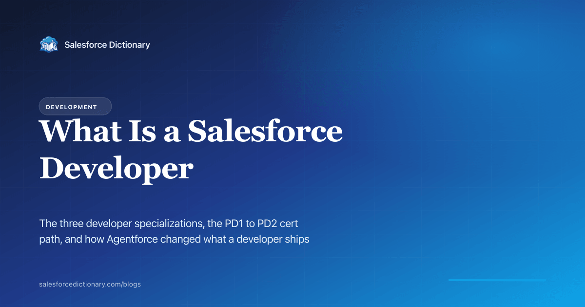 Salesforce Developer role primer for 2026